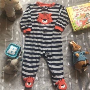 🐯BABY BOY CARTER’S TIGER STRIPE FOOTIE PAJAMAS!